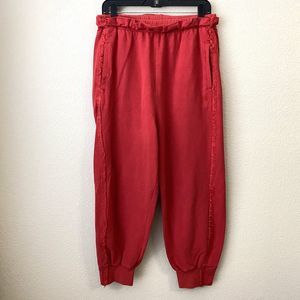 Free People Movement Pants Large Where The Wind Blows Joggers Red